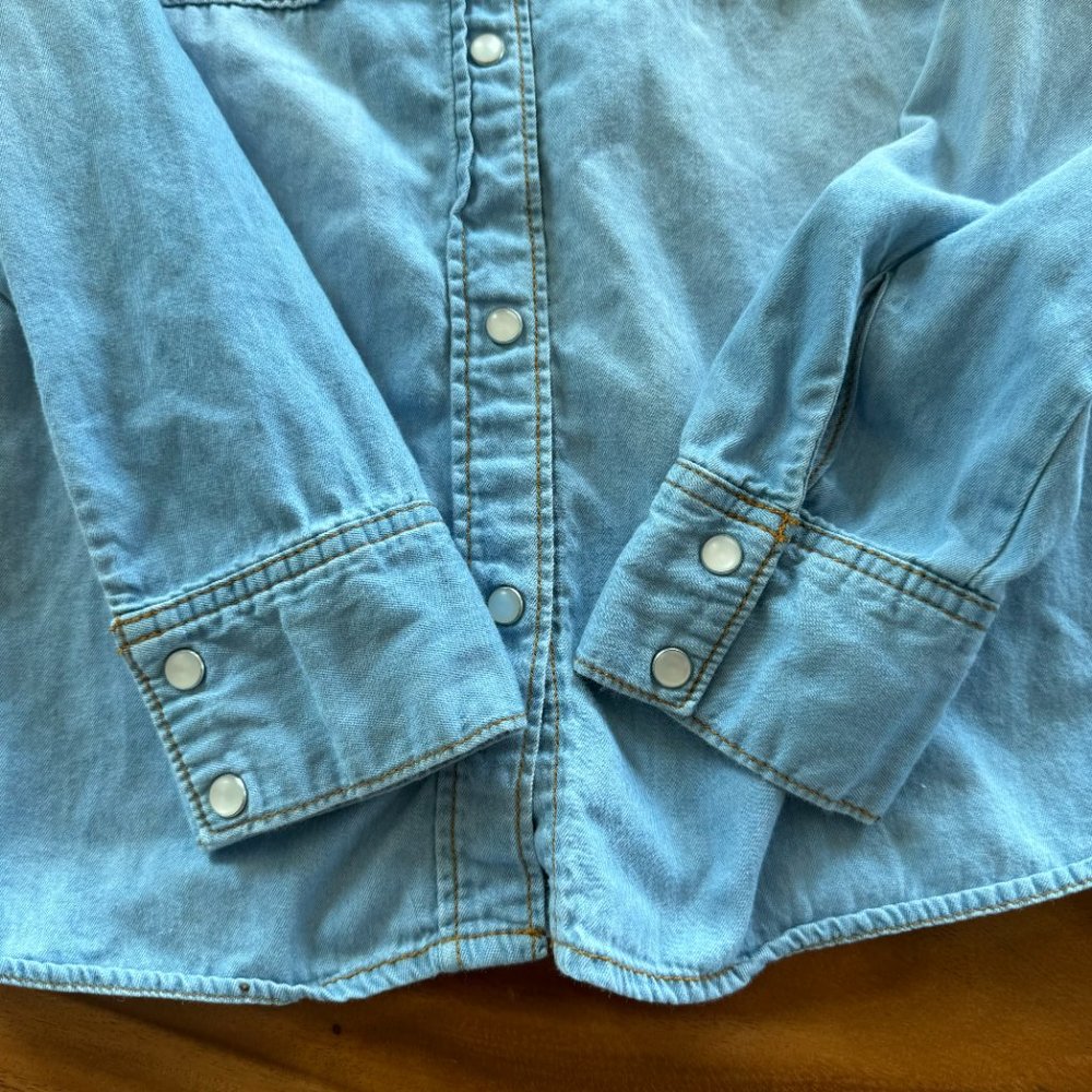 Mudd Denim 90s Studded Button Down Shirt Faded Vintage - Picture 7 of 9